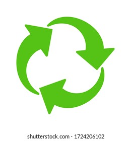 Recycle icon vector illustration isolated on blank background