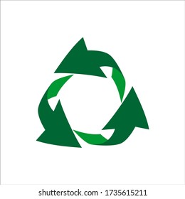 Recycle icon vector illustration isolated on white background