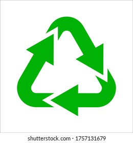 Recycle icon vector illustration isolated on white background