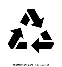 Recycle icon vector illustration isolated on white background