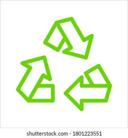 Recycle icon vector illustration isolated on white background