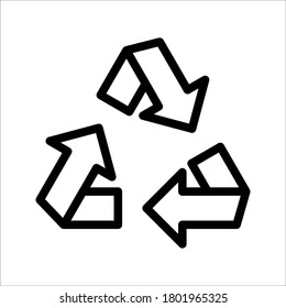 Recycle icon vector illustration isolated on white background