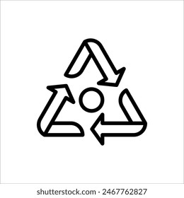 Icono de Reciclar. Icono de reciclaje Ilustración vectorial aislado sobre fondo blanco.