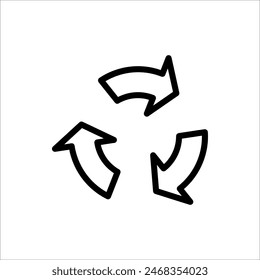 Icono de Reciclar. Icono de reciclaje Ilustración vectorial aislado sobre fondo blanco.