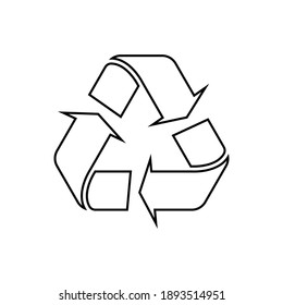 Reciclar la plantilla de logotipo de ilustración vectorial de icono para muchos fines.