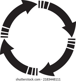 recycle icon vector illustration on white background