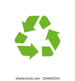 Icono de reciclaje. Ilustración vectorial en un fondo blanco.