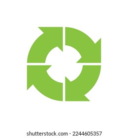Symbol wiederverwenden. Vektorgrafik auf weißem Hintergrund.