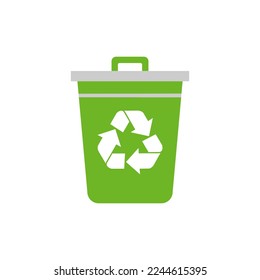 Recycle icon. Vector illustration on a white background.