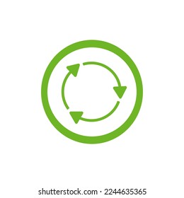 Icono de reciclaje. Ilustración vectorial en un fondo blanco.