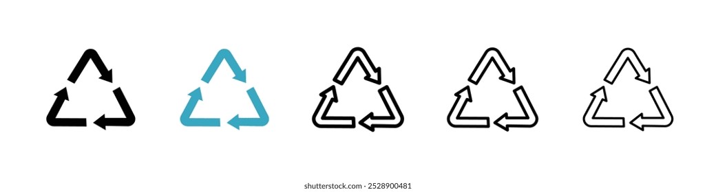Recycle icon vector illustration set