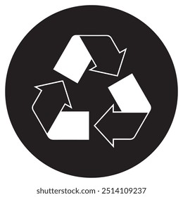 recycle icon vector illustration simple design