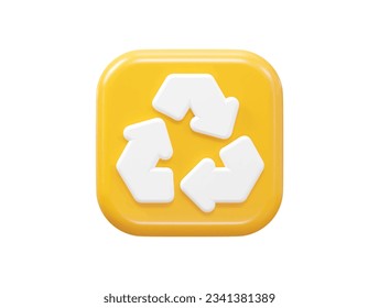 Ilustración vectorial de icono de reciclaje transparente