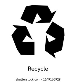 Recycle icon vector isolated on white background for your web and mobile app design, Recycle logo concept