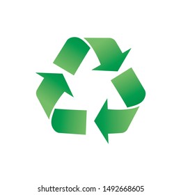 Recycle icon vector isolated on white background. Recycle logo.