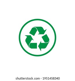 recycle icon vector isolated on white background