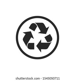 Recycle icon vector isolated symbol illustration