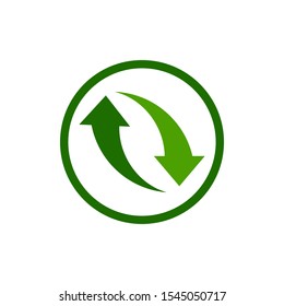 Recycle icon vector isolated symbol illustration