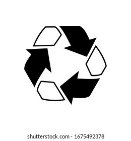 Icono de reciclaje ilustración de símbolo aislado vectorial