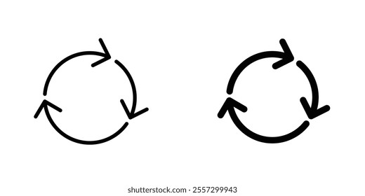 Recycle Icon vector. liner and flat style icons set.