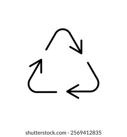 Recycle icon Vector logo outline