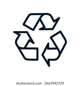 Icono de reciclaje, signo de logotipo de Vector, ilustración, forma, diseño, icono de UX UI, editable eps
