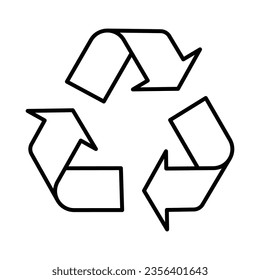 Recycle icon vector on trendy design