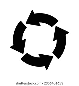 Recycle icon vector on trendy design