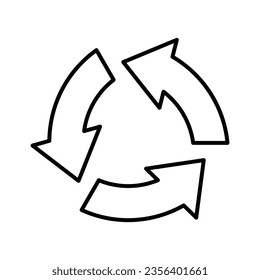 Recycle icon vector on trendy design