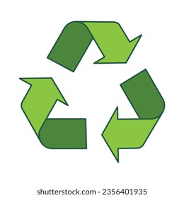 Recycle icon vector on trendy design