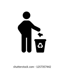 Recycle icon vector on white background editable eps10
