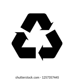 Recycle icon vector on white background editable eps10