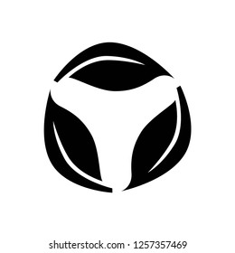Recycle icon vector on white background editable eps10
