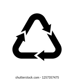Recycle icon vector on white background editable eps10