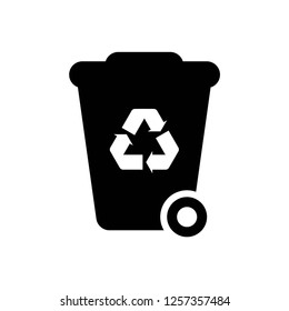Recycle icon vector on white background editable eps10