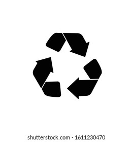 Recycle icon vector on a white background