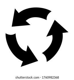 Reciclar el vector de icono sobre fondo blanco.