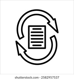 Recycle icon vector, paper products, on white background