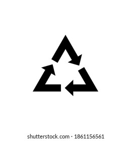 Reciclar vector de icono. Icono de vector de reciclaje