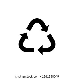 Recycle icon vector. Recycling vector icon