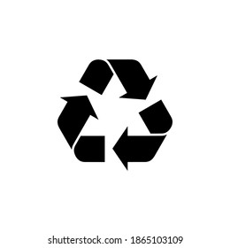 Recycle icon vector. Recycling vector icon