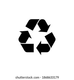 Recycle icon vector. Recycling vector icon