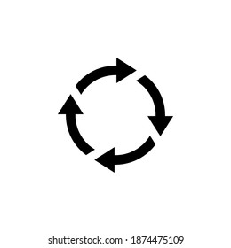Reciclar vector de icono. Icono de vector de reciclaje