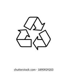 Reciclar vector de icono. Icono de vector de reciclaje.