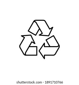 Recycle icon vector. Recycling vector icon.