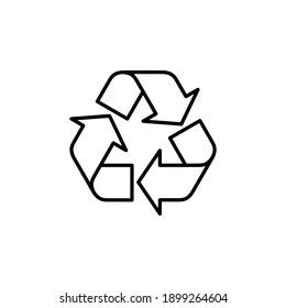 Reciclar vector de icono. Icono de vector de reciclaje.