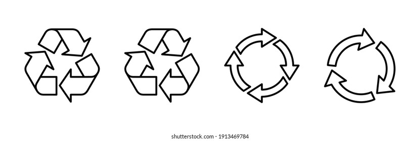 Recycle Icon Vector Recycling Vector Icon Stock Vector (Royalty Free ...