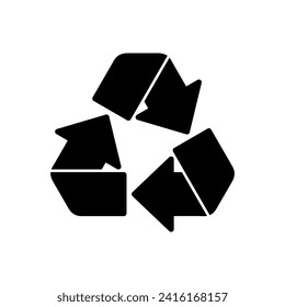Reciclar vector de icono. Icono de vector de reciclaje.