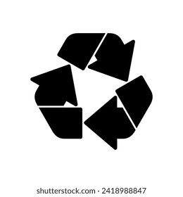 Reciclar vector de icono. Icono de vector de reciclaje.