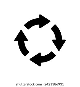Reciclar vector de icono. Icono de vector de reciclaje.